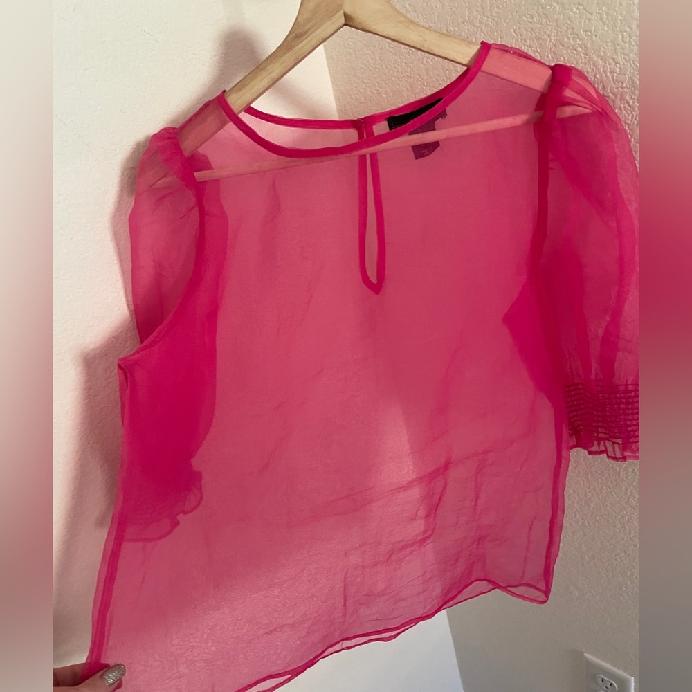 House of Harlow 1960 Pink Sheer Blouse - Picture 5 of 8